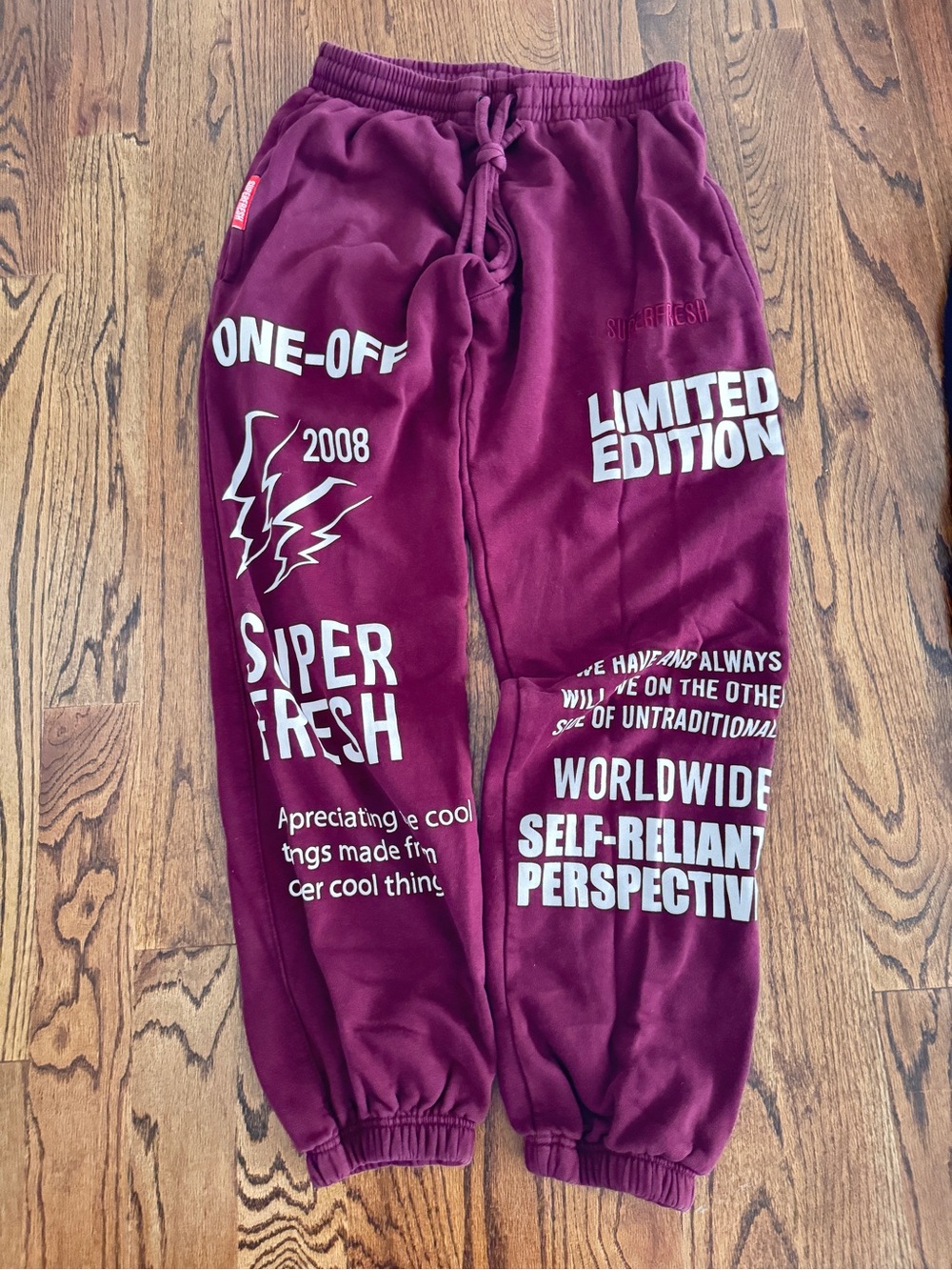 Limited Edition Burgundy Graphic Joggers